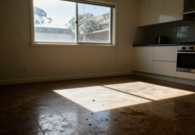 Bed bug infestation in an Oatley bedroom before treatment